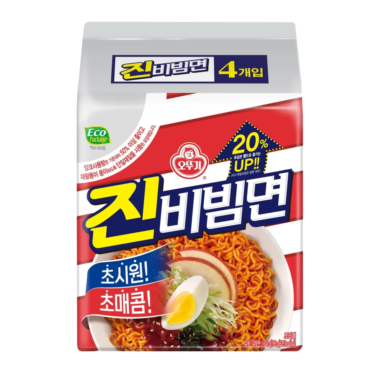 Ottogi Jin Bibim Noodles 4 packs 624g