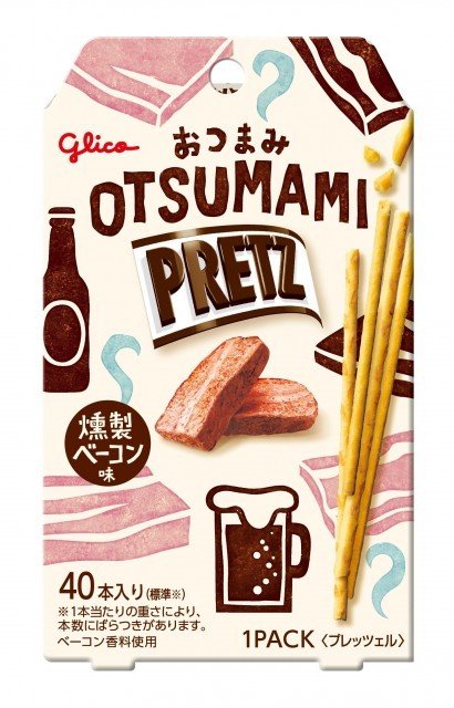 Glico OTSUMAMI PRETZ Smoked Bacon Flavor 1 Bag